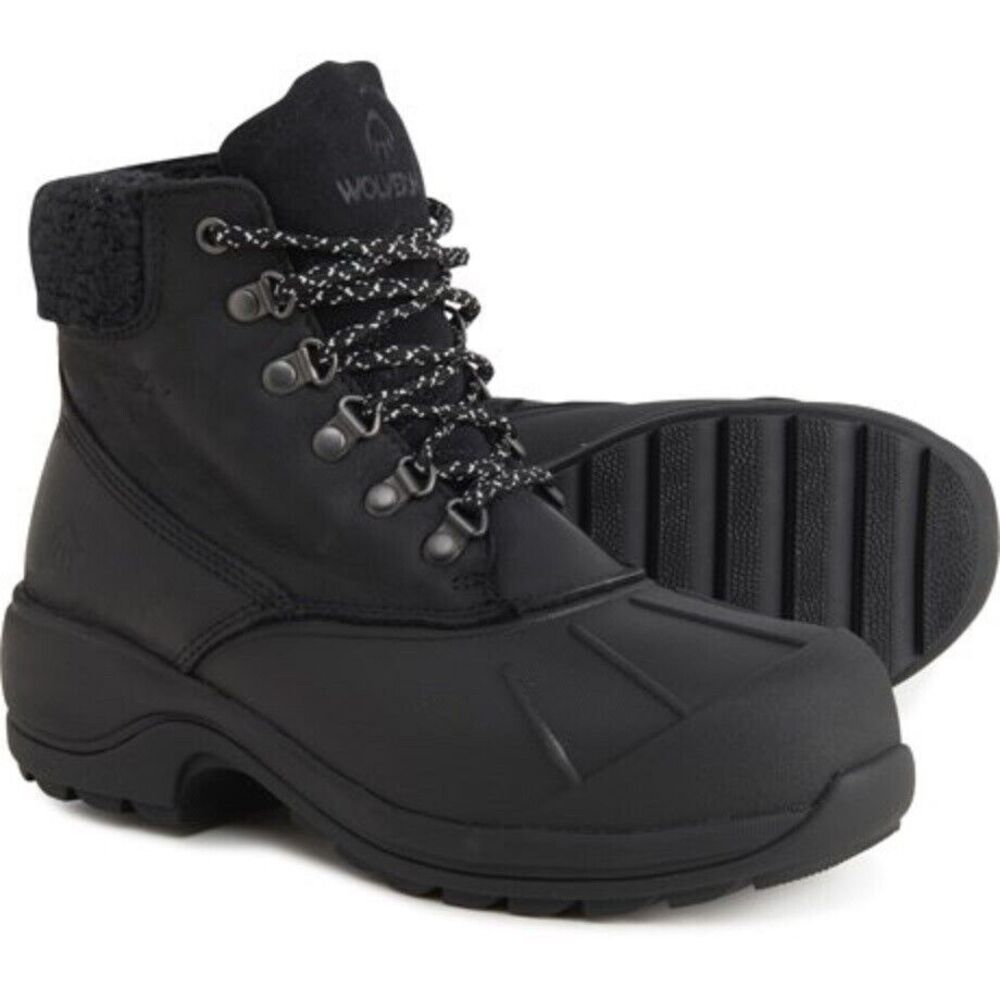 Wolverine Frost Insulated Women's Black Leather  Boots-NEW SZ 5